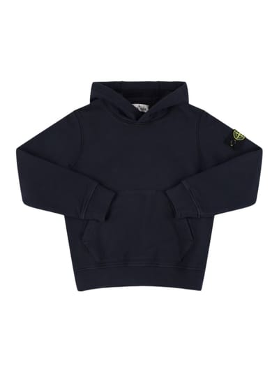 Stone Island Junior - 有机棉连帽卫衣