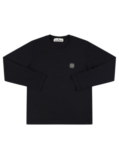 Stone Island Junior - 棉质长袖T恤