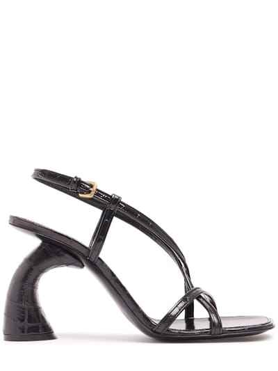 Dries Van Noten - 95毫米金属色皮革凉鞋