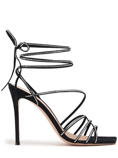 Gianvito Rossi - 105毫米麂皮&水晶凉鞋