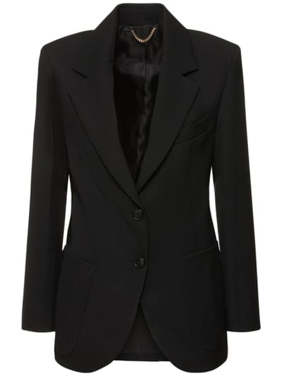 Victoria Beckham - 贴片口袋羊毛混纺西服夹克