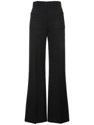 Victoria Beckham - Alina羊毛混纺喇叭裤