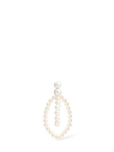 Sophie Bille Brahe - Petite Wrapped 14kt金&珍珠单耳环