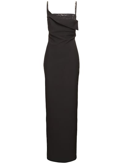 Roland Mouret - 装饰绉纱长款连衣裙