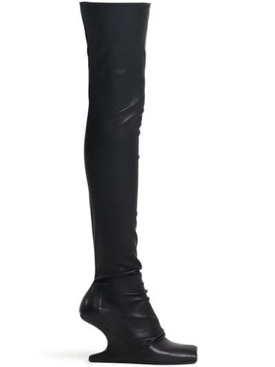Rick Owens - 80毫米Cantilever皮革袜子靴