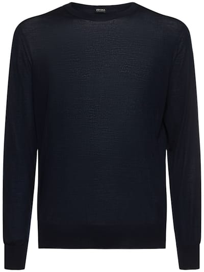 Zegna - 高性能羊毛圆领毛衣