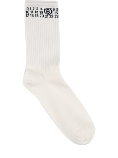MM6 Maison Margiela - Logo提花混棉袜子