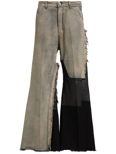 Rick Owens - 宽腿牛仔裤，带有磨损细节