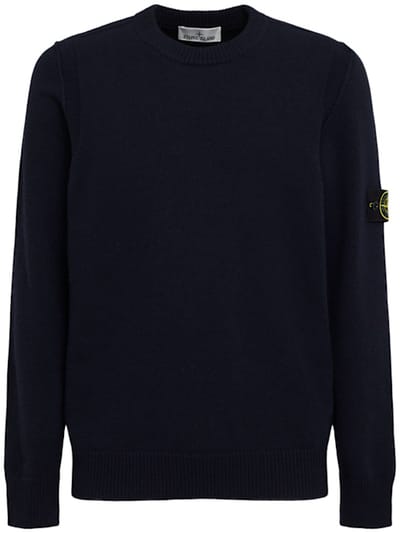 Stone Island - 带补丁的圆领毛衣