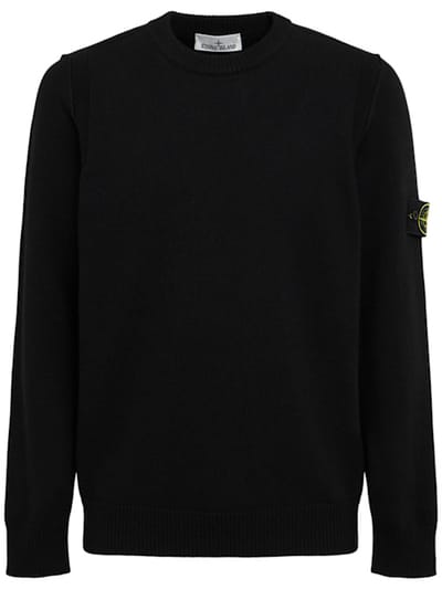 Stone Island - 带标志的圆领套头衫