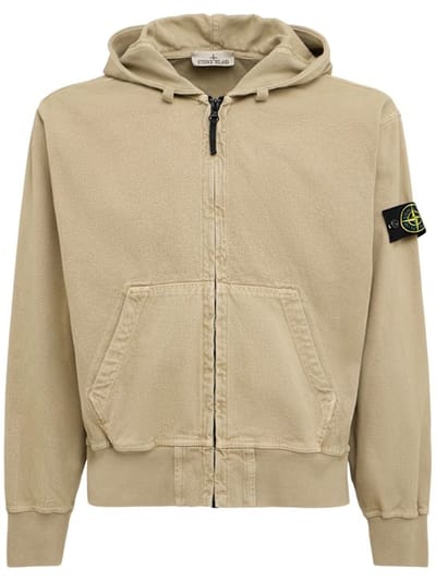 Stone Island - 带拉链的连帽卫衣