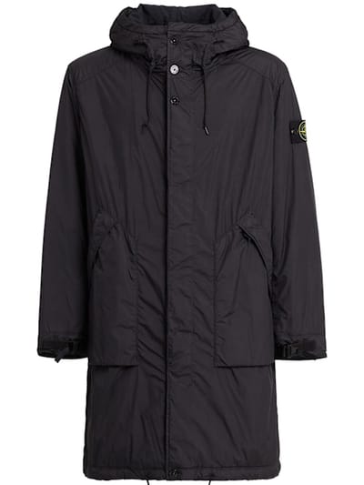Stone Island - Parka in nylon con cappuccio