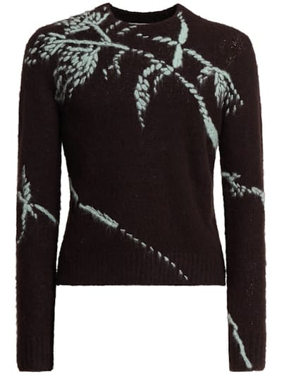 Dries Van Noten - 花卉图案的圆领套头衫