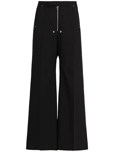 Rick Owens - 宽腿裤，前扣设计