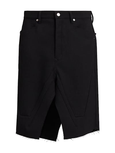 Rick Owens - 破边下摆的钱包裙