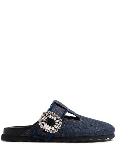 Roger Vivier - 带扣的低跟滑鞋