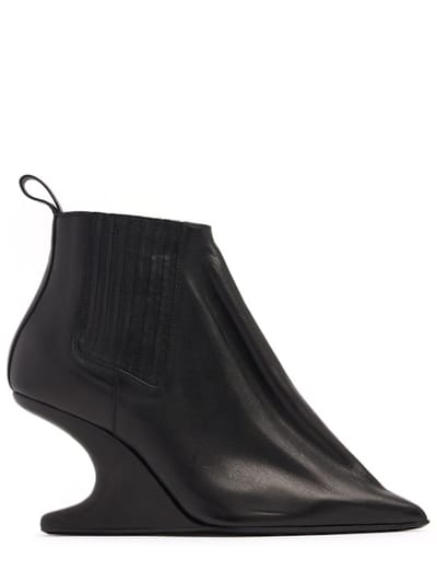 Rick Owens - 带雕塑跟的套筒 ankle boots