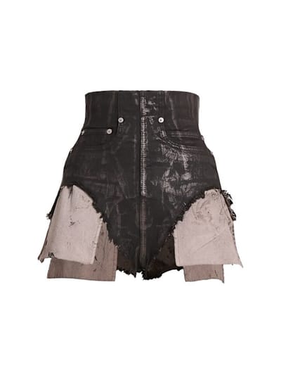 Rick Owens DRKSHDW - 高腰破边短裤