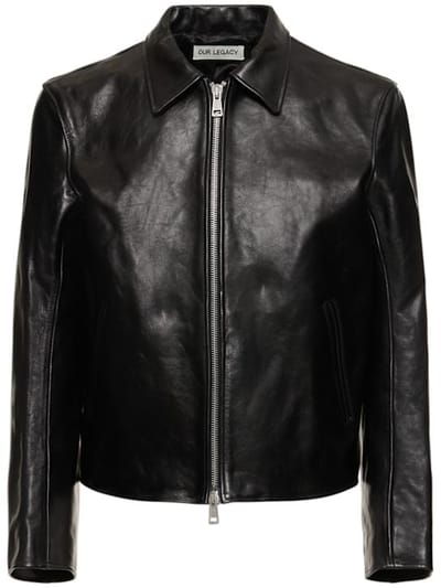 Our Legacy - Chaqueta de piel con cremallera
