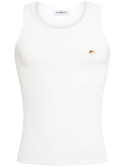FIORUCCI - Sleeveless T-shirt with embroidered detail