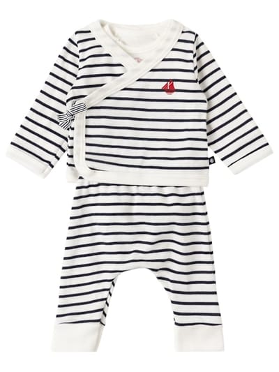 Petit Bateau - 棉质开衫、连体衣和裤子