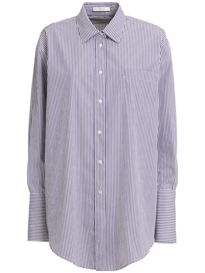 The Row - Long striped cotton shirt