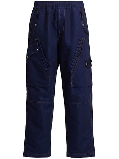 Stone Island - 宽松裤子带应用细节