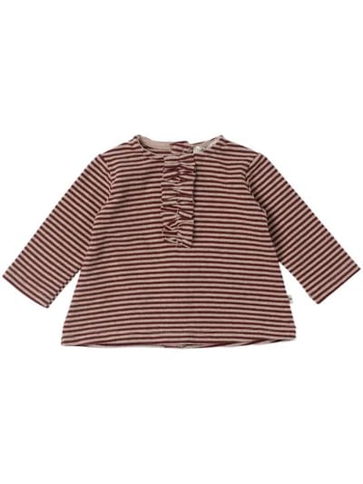 1 + IN THE FAMILY - Striped cotton blend T-shirt