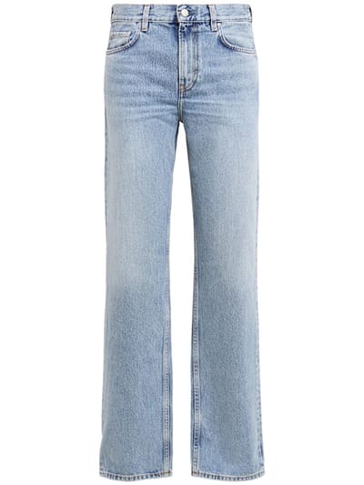 Toteme - Jeans dritti vita bassa in denim di cotone
