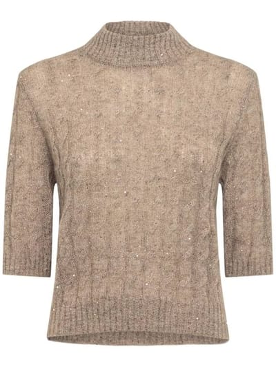 Brunello Cucinelli - 短袖高领毛衣