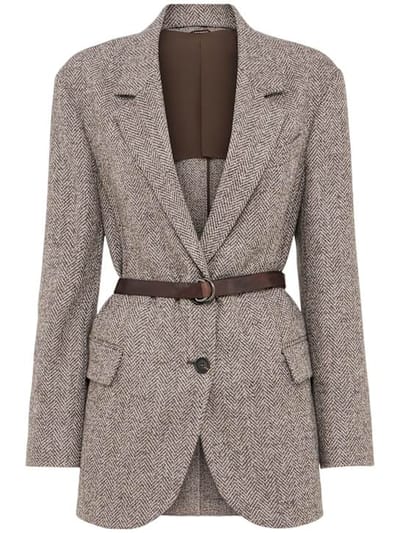 Brunello Cucinelli - 腰带短夹克