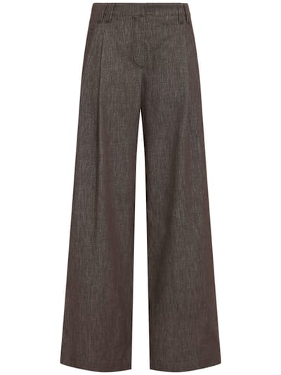 Brunello Cucinelli - 高腰宽腿牛仔裤