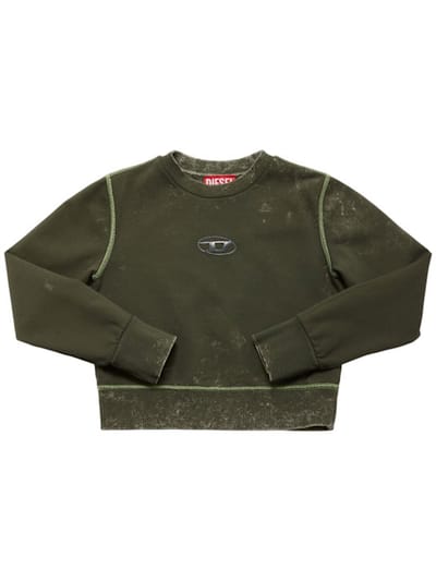 Diesel Kids - 带有logo的棉质运动衫