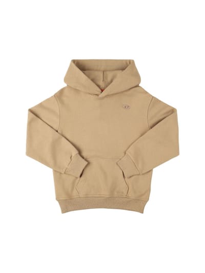 Diesel Kids - 带有logo的连帽棉卫衣