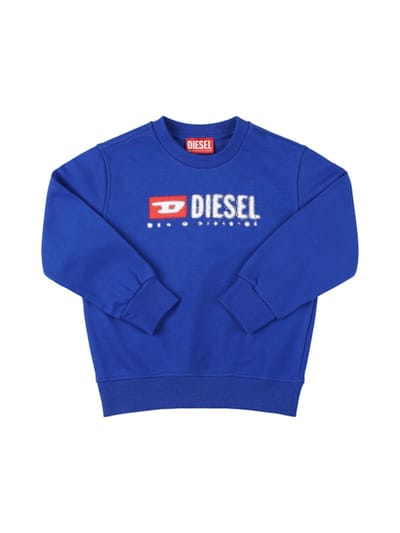 Diesel Kids - 带有标志的棉混纺圆领卫衣