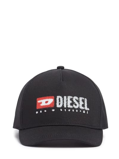 Diesel Kids - 带logo的棉质画布棒球帽