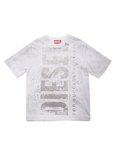 Diesel Kids - 带 logo 的棉质 T 恤