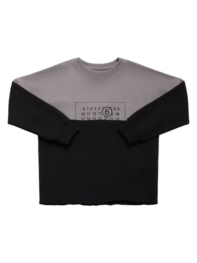MM6 Maison Margiela - 双色棉质圆领卫衣