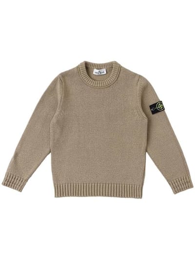Stone Island Junior - 棉混纺针织毛衣
