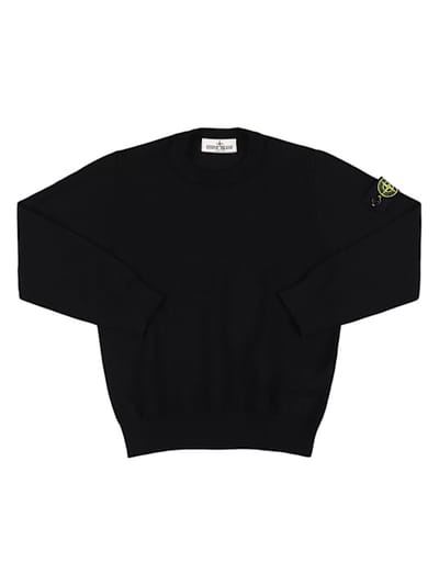 Stone Island Junior - 毛织高领针织衫