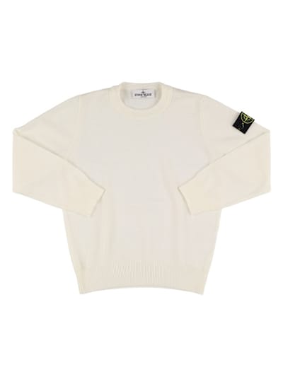 Stone Island Junior - 羊毛针织高领毛衣