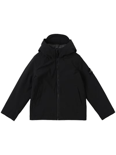 Stone Island Junior - 带帽聚酯软壳夹克