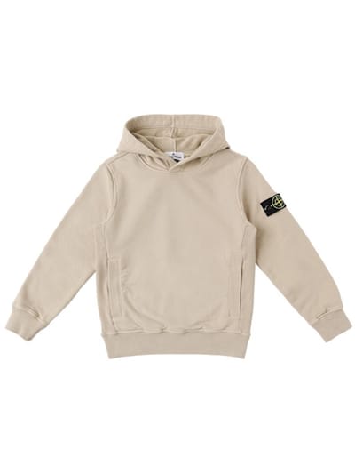 Stone Island Junior - 有机棉卫衣连帽衫