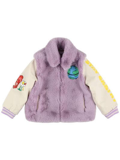 Stella McCartney Kids - 毛绒飞行员夹克