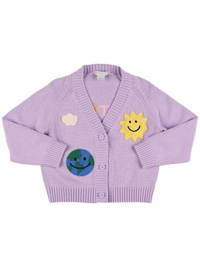 Stella McCartney Kids - 棉羊毛针织开衫
