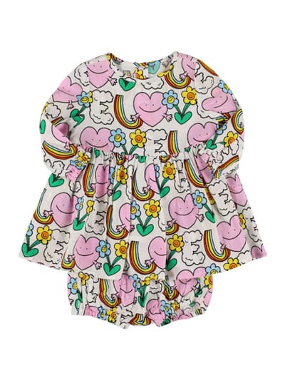 Stella McCartney Kids - 印花粘胶连衣裙与尿布罩