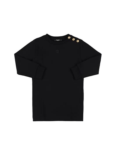 Balmain - 带标志的棉质连衣裙