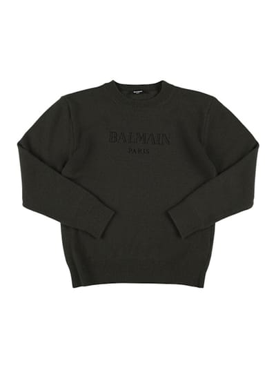 Balmain - 羊毛混纺针织毛衣