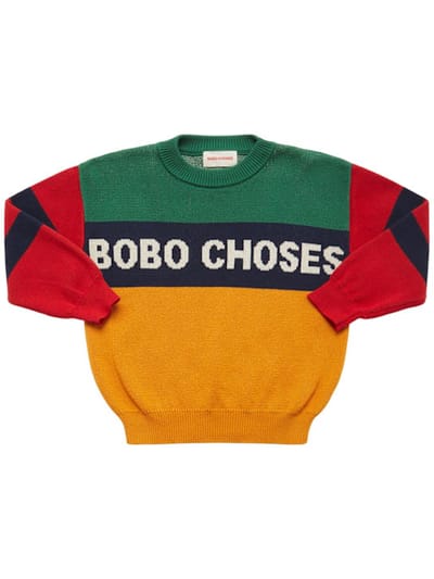 Bobo Choses - 颜色块棉针织毛衣