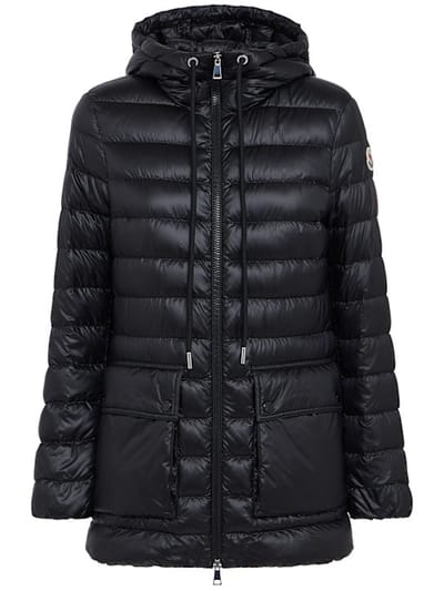 Moncler - 长款带帽子绗缝外套